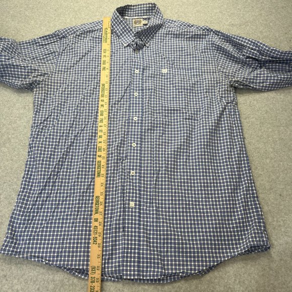 Cinch Shirt Mens XL Blue Plaid Button Up Western Cowboy Casual Long Sleeve - Picture 3 of 7